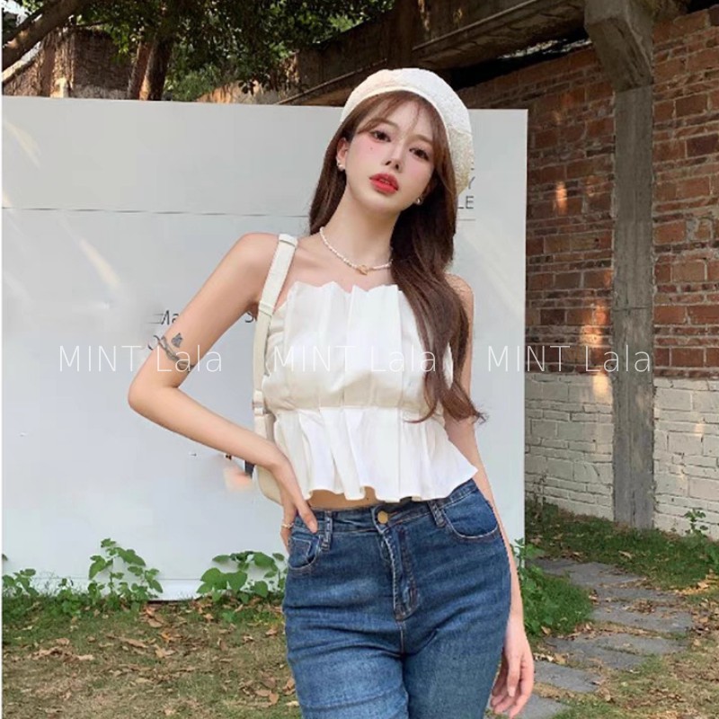 Áo Cúp Ngực Xếp Ly Áo Ống Thiết Kế Thanh Lịch Hot Girl [CÓ SẴN]
