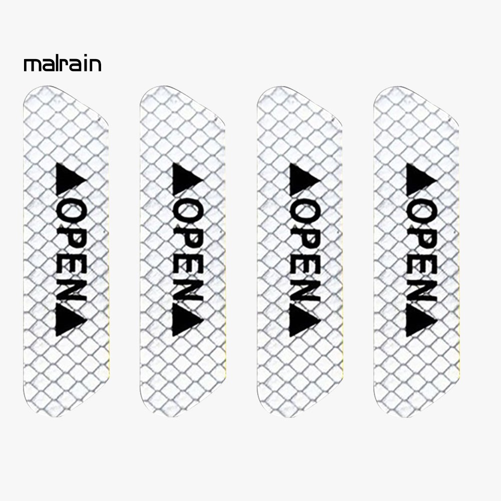 Bộ 4 Đề Can Phản Quang Cảnh Báo Mở Cửa Xe Hơi