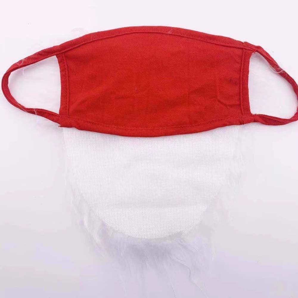Mocho Phụ Kiện Che Mặt Và Râu Giả Hóa Trang Ông Già Noel 3D Vui Nhộn Unisex