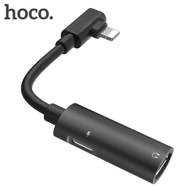 Adapter Bộ chuyển đổi âm thanh số Lightning Hoco LS18 - Chuyển tai nghe cho iphone - 2 đầu lightning