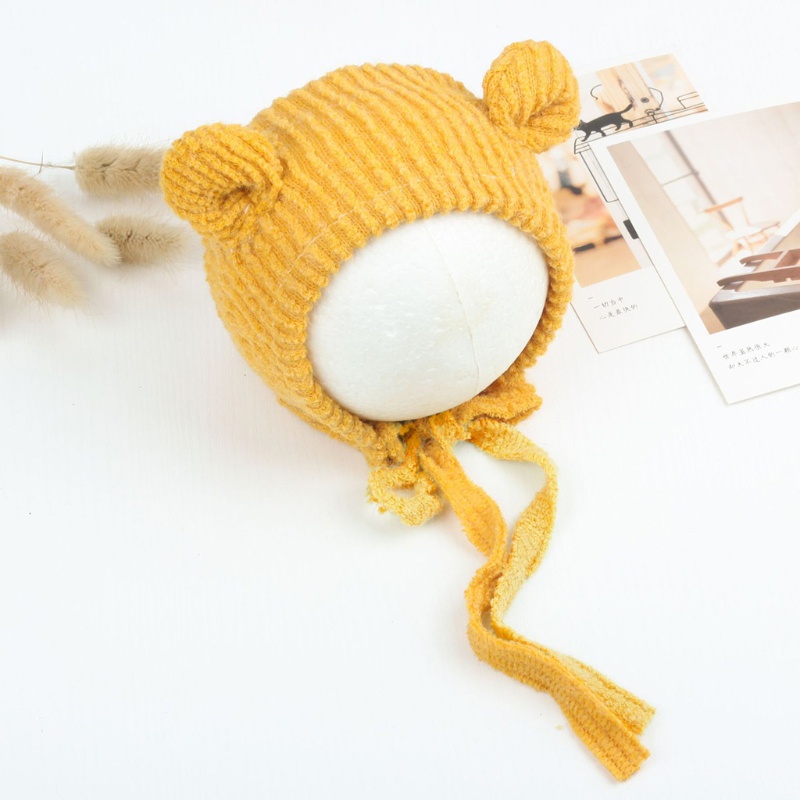 Mũ Dệt Kim Hình Tai Gấu Dễ Thương Dùng Chụp Ảnh Cho Bé Sơ Sinh