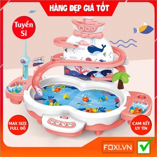 Bộ câu cá thông minh 2 tầng-đồ chơi gỗ-nhựa-giải trí vui nhộn-tư duy-khéo léo cho tay-đồ chơi gỗ nhựa