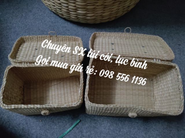 Hộp cói, Túi cói vuông có quai xách