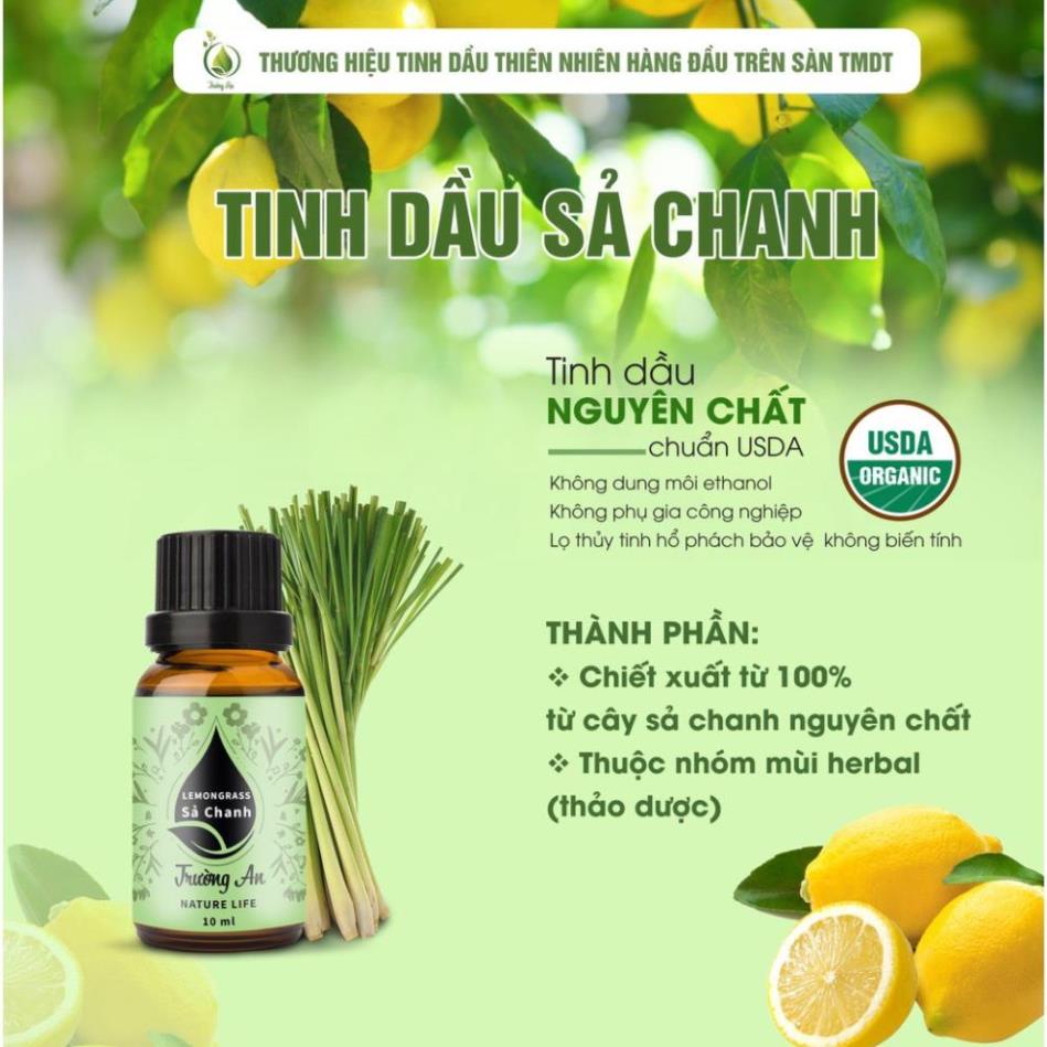 Tinh dầu Sả chanh Lemongrass, thiên nhiên nguyên chất, giúp thơm phòng, đuổi muỗi, thư giãn