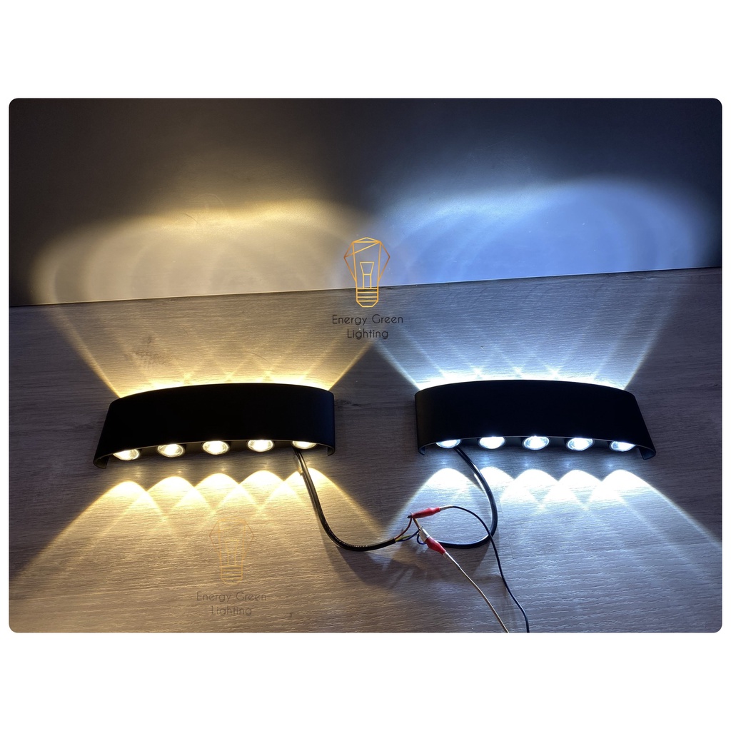 Đèn trang trí Energy Green Lighting hắt tường 2 đầu TN190 - 12w - 193 -10W chống nước (Đen/Trắng) - Bảo Hành 12 Tháng