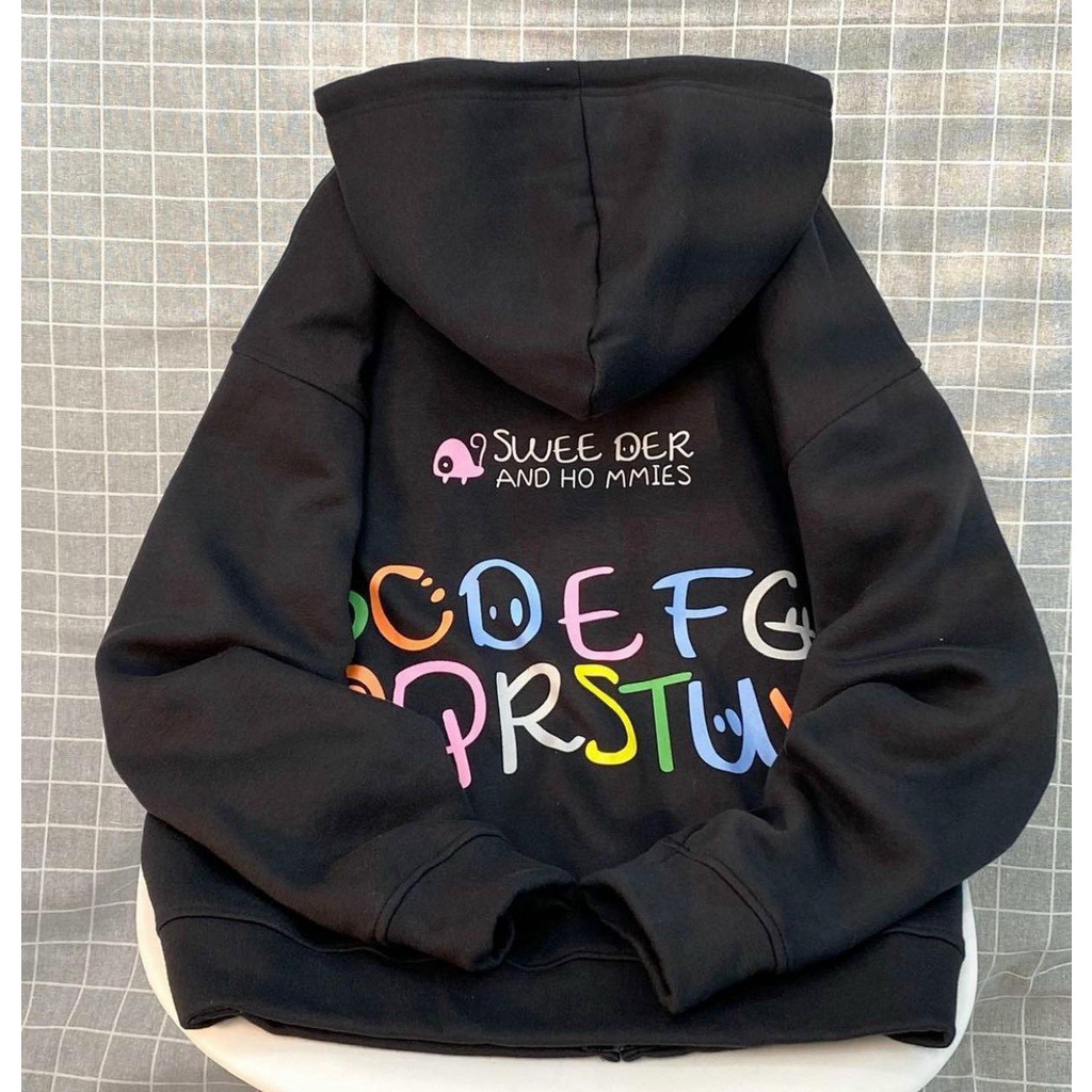 Áo Khoác Hoodie Kéo Zip SweeDer Form Unisex Nón 2 Lớp Trùm Đầu