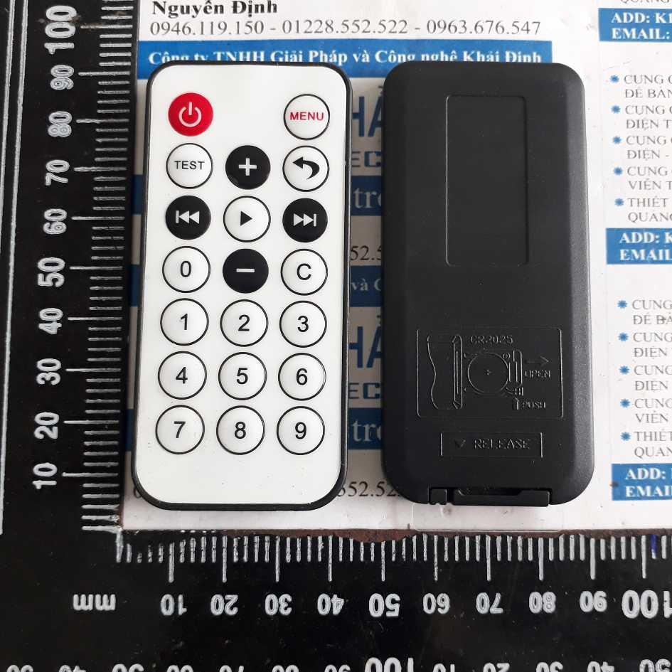 [Mã ELFLASH3 hoàn 10K xu đơn 20K] remote hồng ngoại 20 phím trắng, nhựa pin 3v kde3016