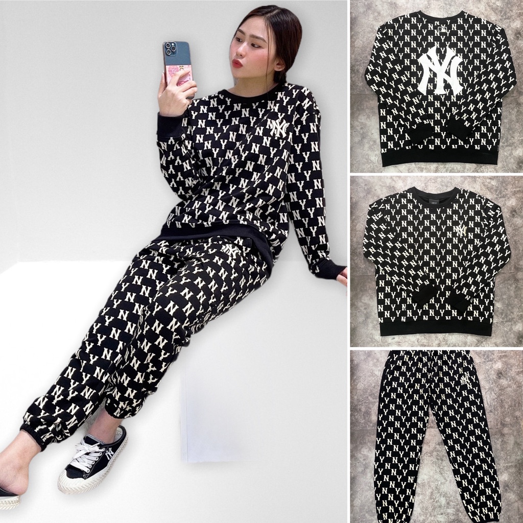 BỘ QUẦN ÁO M.L.B chữ NY dài tay DƯ XỊN FULL TEM TAG