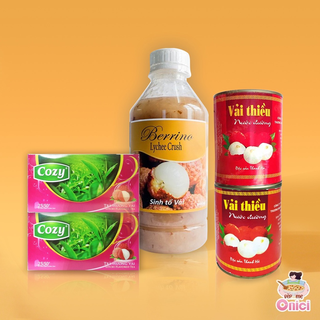 Set trà vải Bếp của Mẹ Onici Kinh Doanh thành phẩm cao cấp loại 65 ly