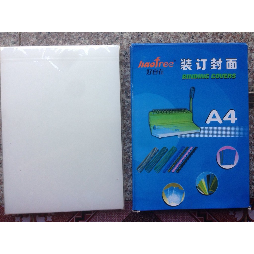 01 tập bìa mica mờ A4 - Bìa bóng kính mờ (tập 50 tờ)