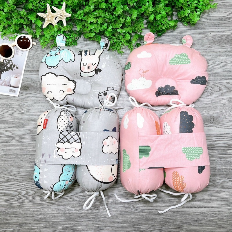 Bộ Chặn Bông Kèm Gối Hoạ Tiết Dễ Thương Cho Bé