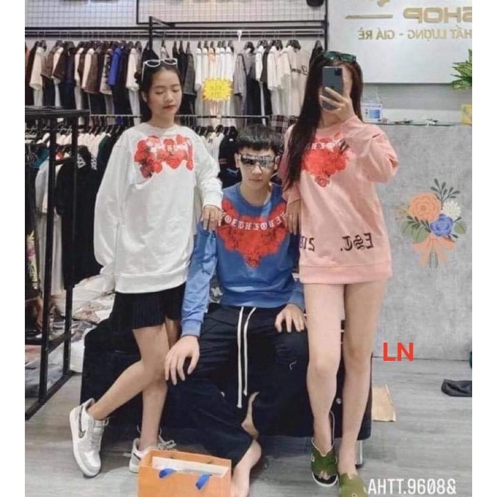 Áo Sweater hoa hồng đỏ