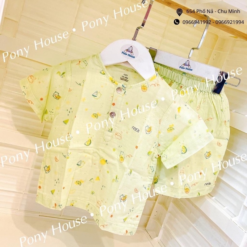 Bộ NOUS xô cài thẳng/ Bộ Nous xô cổ trụ cho bé trai bé gái 6 tháng đến 24 tháng chất mềm mát, nhiều màu sắc.