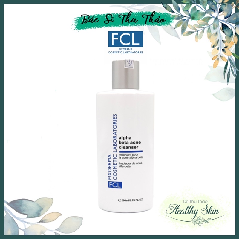 SỮA RỬA MẶT FIXDERMA FCL ALPHA BETA ACNE CLEANSER 200ml
