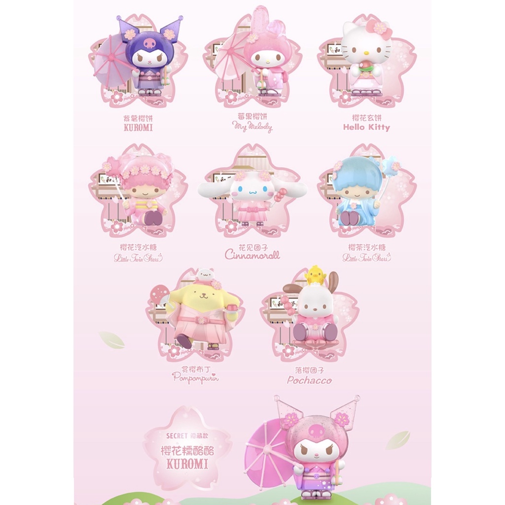 Mô Hình Nhân Vật Sanrio Blossom And Wagashi Dễ Thương Dùng Trang Trí