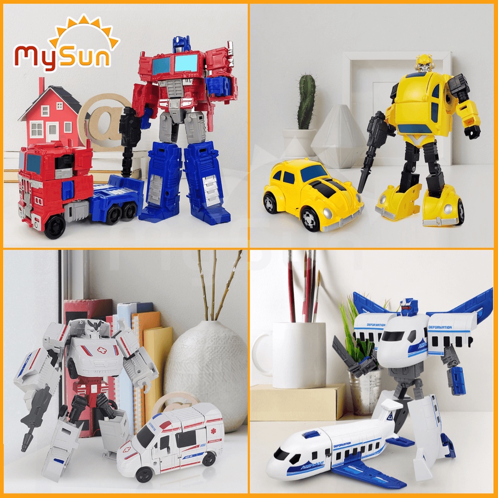 Đồ chơi Robot biến hình Transformer Optimus Prime, Bumblebee xe ô tô