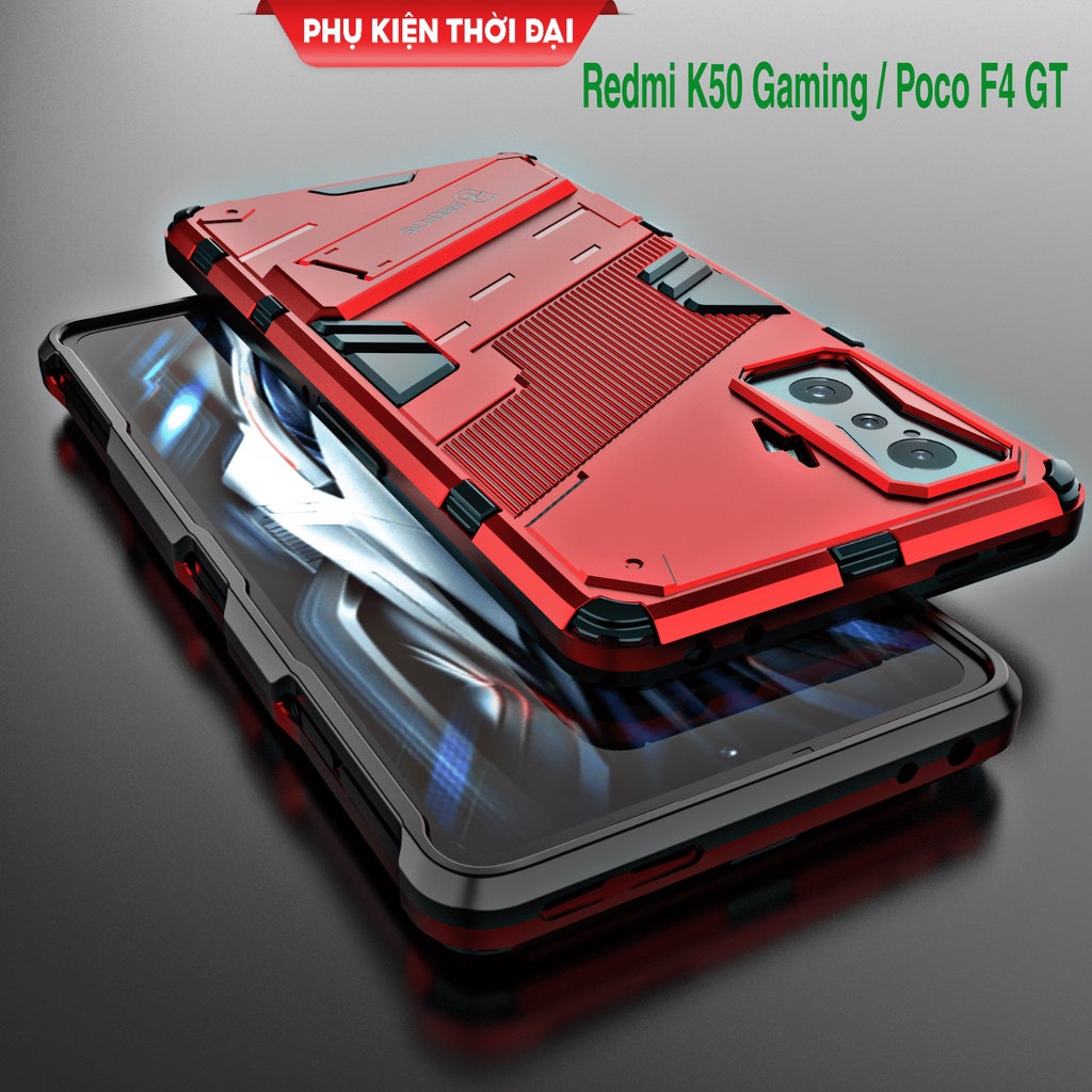 Ốp lưng Redmi K50 Gaming / Poco F4 GT Iron Man Ver 2 chống sốc giá đỡ mặt lưng xem phim bảo vệ camera