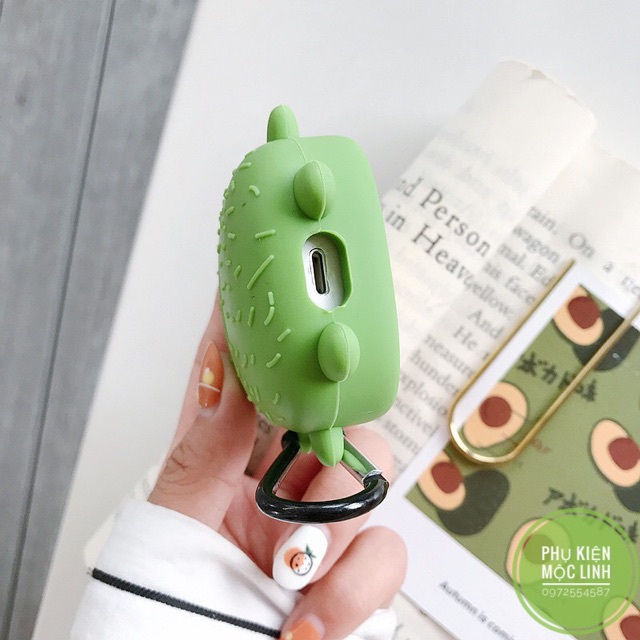 🥑 Case Quả bơ avocado 🥑 Vỏ bao Airpods 2 AirPod đựng tai nghe không dây i11 i12 i18 ... tặng kèm móc đeo