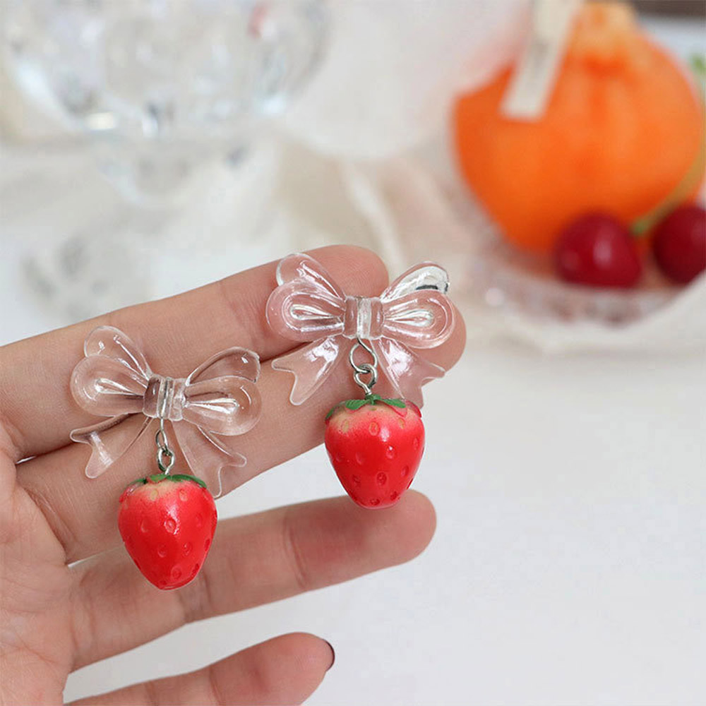 Bông Tai Hình Quả Dâu Nhiều Màu Đáng Yêu Cho Nữ