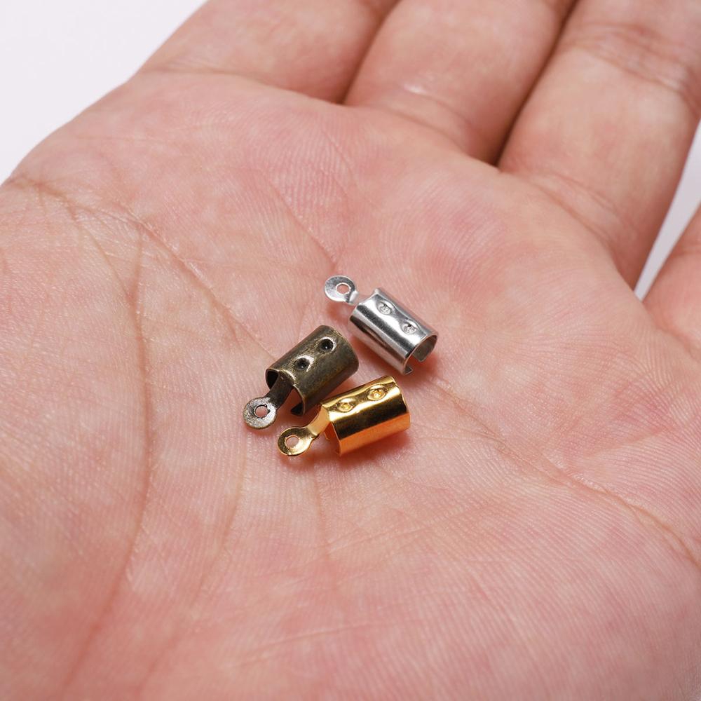 Set 100 đầu nối dây da ST.KUNKKA 5x12mm dành cho làm vòng đeo tay trang sức DIY