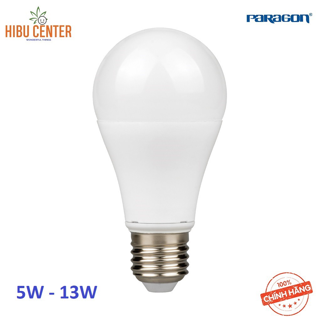 Bộ 5 Bóng Đèn Led Bulb Paragon PBCB 5W/ 7W/ 9W/ 11W/ 13W Ánh Sáng Vàng/ Trung Tính/ Trắng Hàng Chính Hãng