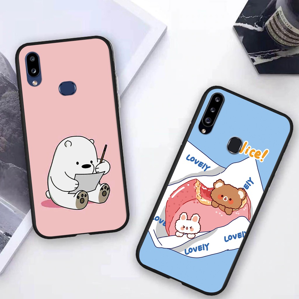 ỐP LƯNG SAMSUNG A10S-SAMSUNG A20S IN HÌNH HOẠT TIẾT GẤU CƯNG