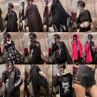 Áo sơ mi croptop áo khoác phong cách goth punk phong cách Nhật Bản cá tính