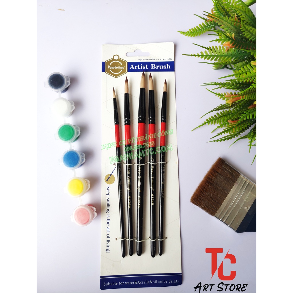 Bộ cọ đầu tròn Keep Smiling 6324R (bộ 5 Cây)