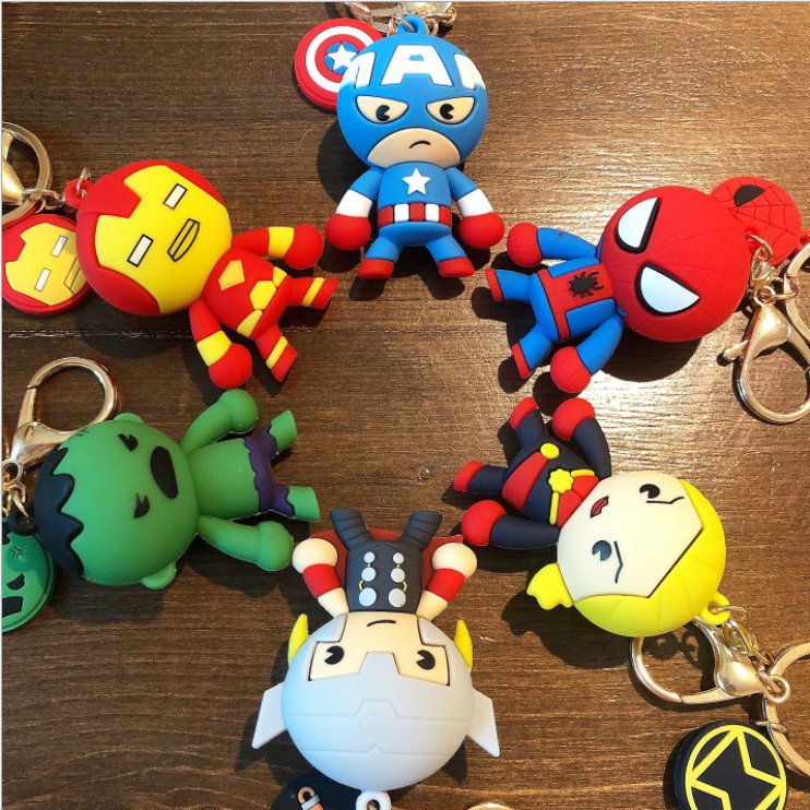 Móc chìa khóa họa tiết siêu anh hùng đáng yêu
