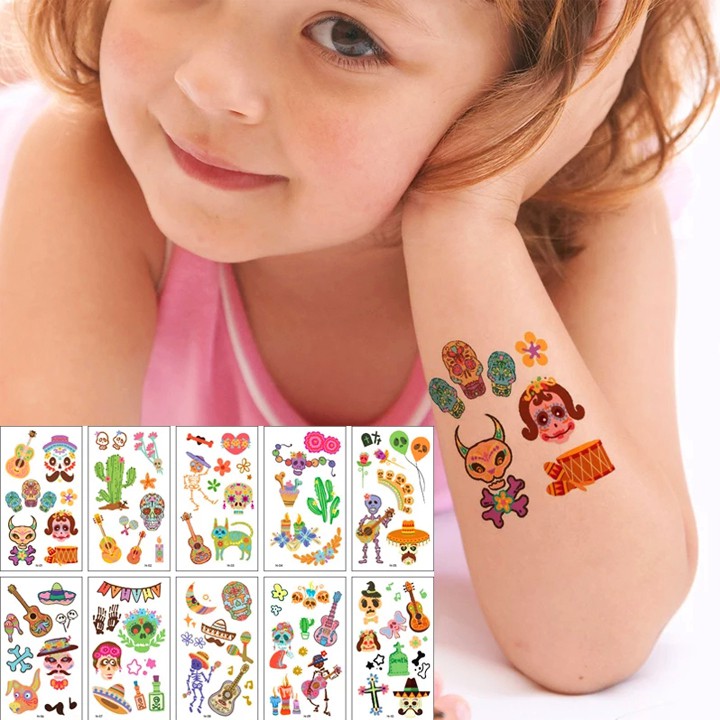Sticker hình xăm dán chống nước cho bé trai và bé gái nhiều họa tiết ngộ nghĩnh đáng yêu cho bé Baby-S – SST006