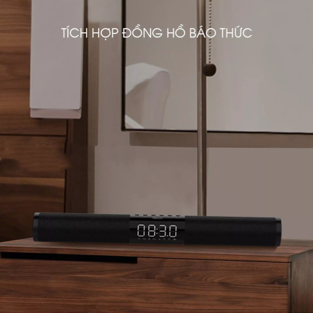 Loa bluetooth soundBar  R1 âm thanh sống động tích hợp đồng hồ led nghe nhạc hát karaoke... bảo hành 12 tháng