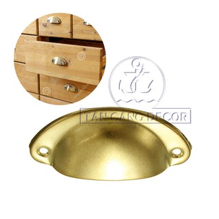 Tay nắm 11 màu đồng vàng hình bán nguyệt Cổ điển – KT:8.2cm (cái)