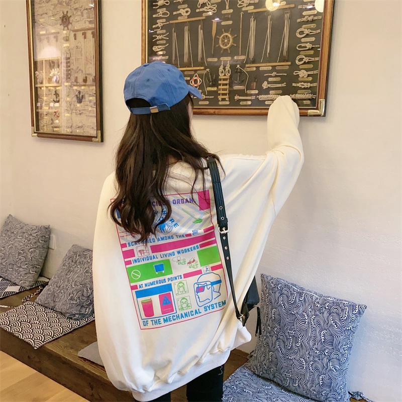áo nỉ  sweater phong cách Hàn Quốc dài tay nữ ulzzang Cao Cấp | BigBuy360 - bigbuy360.vn