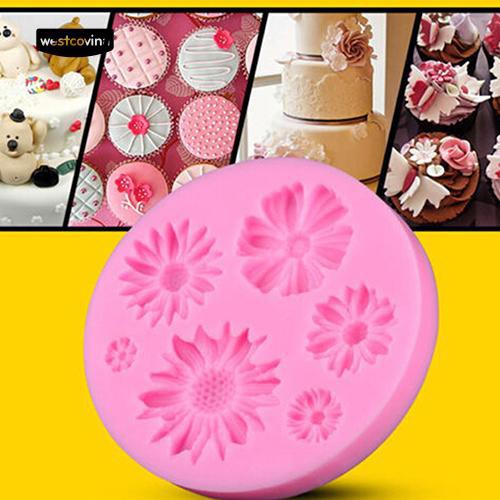 Khuôn Silicon Làm Kẹo Đường Hình Bông Hoa