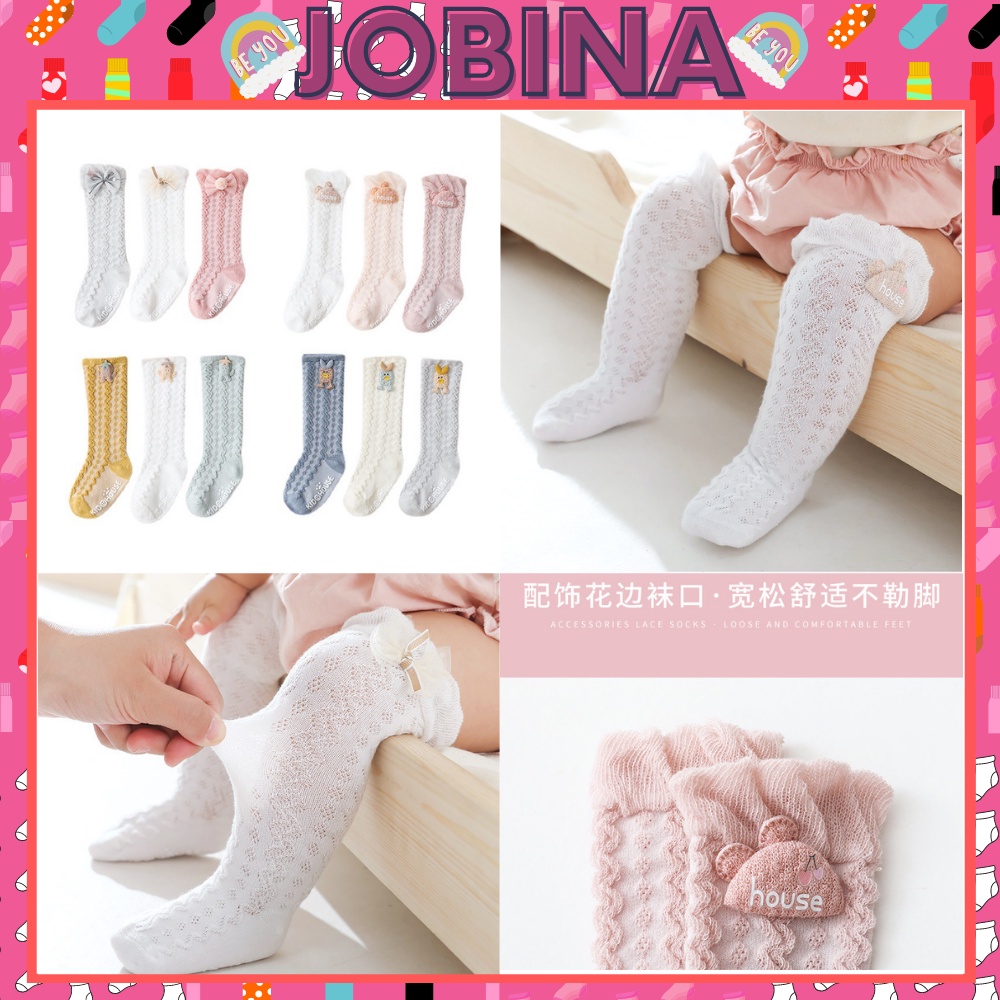 Set 3 đôi Tất trẻ em lưới thoáng khí JOBINA vớ trẻ em sơ sinh cao cổ trên đầu gối TCC05
