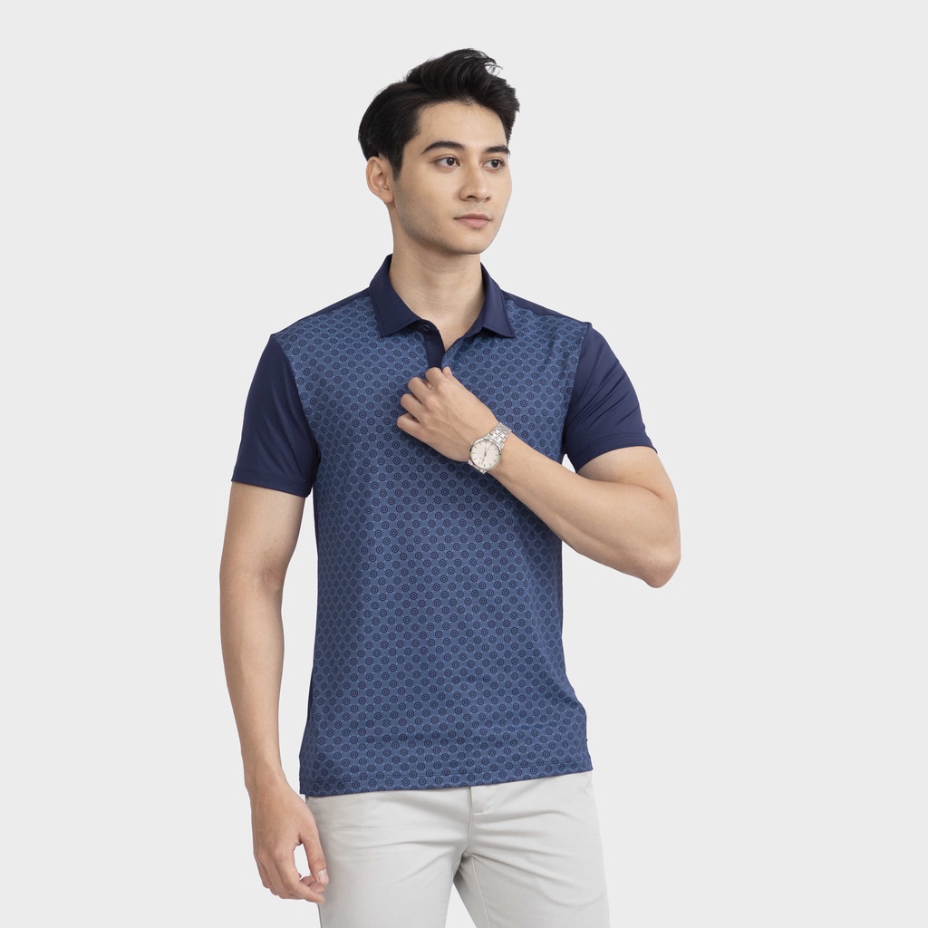 Áo polo ngắn tay ARISTINO dáng Slim fit ôm vừa vặn, họa tiết in tràn thân áo trẻ trung ấn tượng- APS200S2