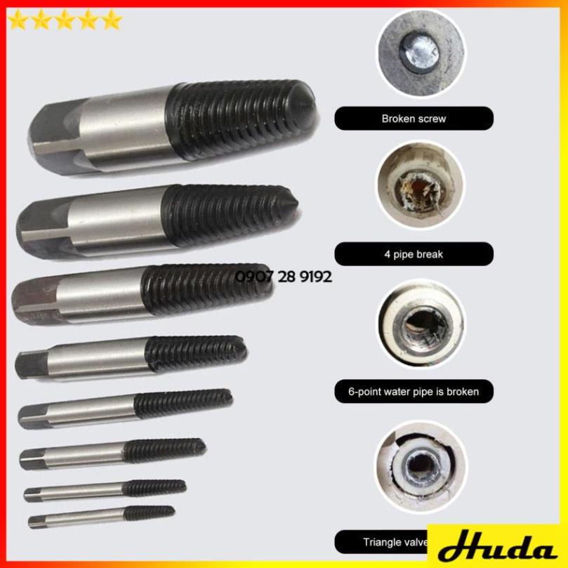 Bộ Đầu Tháo Ốc Gãy ❤️FREESHIP❤️ Tháo Vít Toét Đầu Dụng Cụ Vặn Lấy Ốc Vít Gãy 5-8 Món