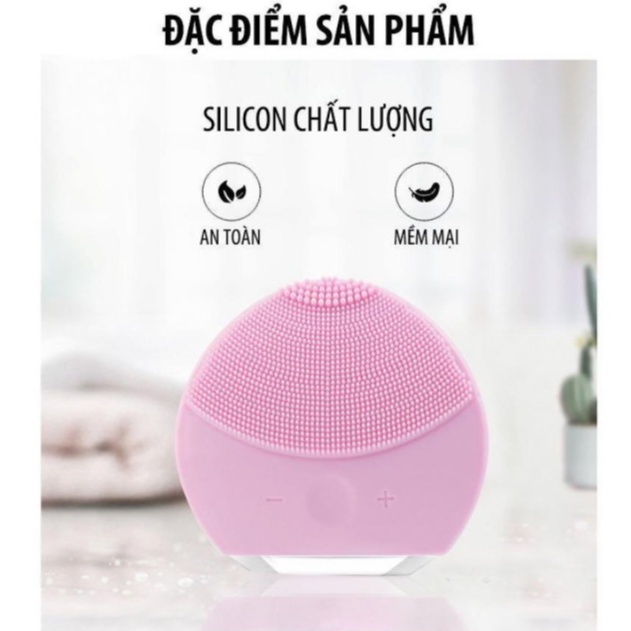 Máy Rửa Mặt Foreo Forever Máy Rửa Mặt Cầm Tay Mini Cao Cấp Sóng Rung Gúp Làm Sạch Sâu Loại Bỏ Các Chất, Tác Nhân Gây Mụn