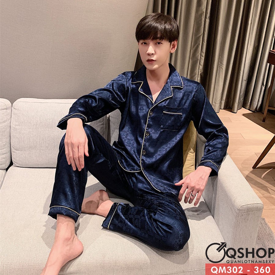 Bộ pijama nam lụa gấm cao cấp QSHOP QM290 QM302 QM423 QM349 QM436