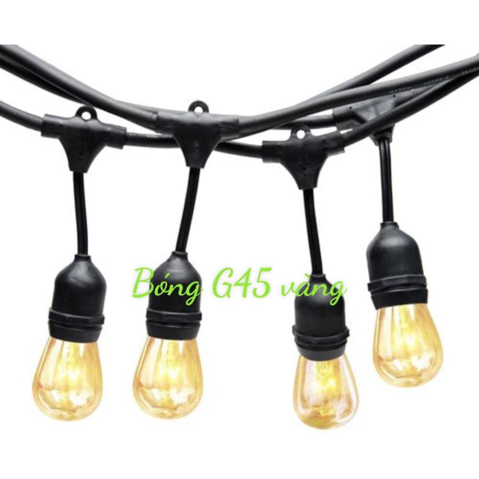 Dây đèn LED trang trí chống nước 5m 10 đui ngoài trời - Đèn ngoài trời ở Đà Lạt
