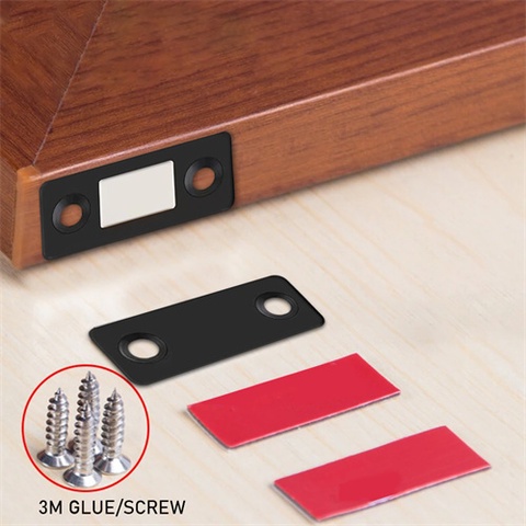 FEELING2Pcs/Set Nam Châm Hít Cửa,Gắn Cửa Lực Hút Cực Mạnh,Chốt Cửa Nam Châm Kèm Ốc Vít Cố Định Tiện Dụng Cho Tủ Đồ Nội Thất