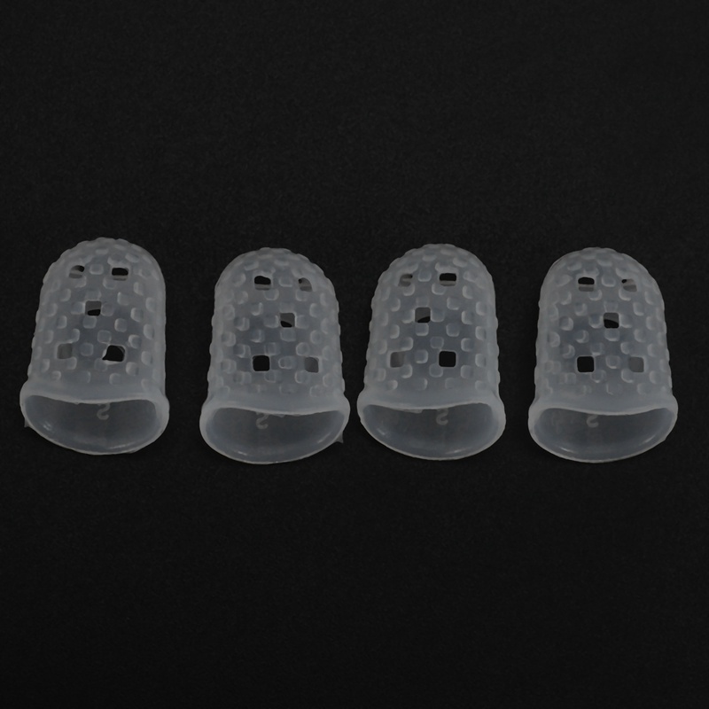 Bộ 8 Miếng Bọc Ngón Tay Cái Bằng Silicon Mềm Trong Suốt Màu Xám XS