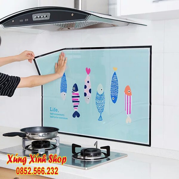 Giấy dán tường bếp chống dầu mỡ