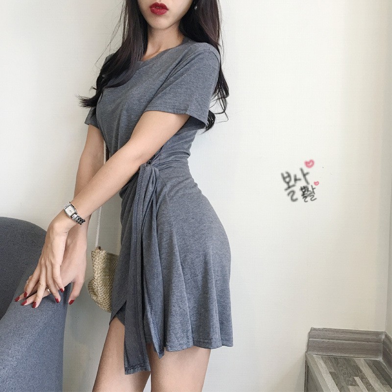 Đầm suông thắt dây chéo eo - Đầm tôn dáng A03 | BigBuy360 - bigbuy360.vn