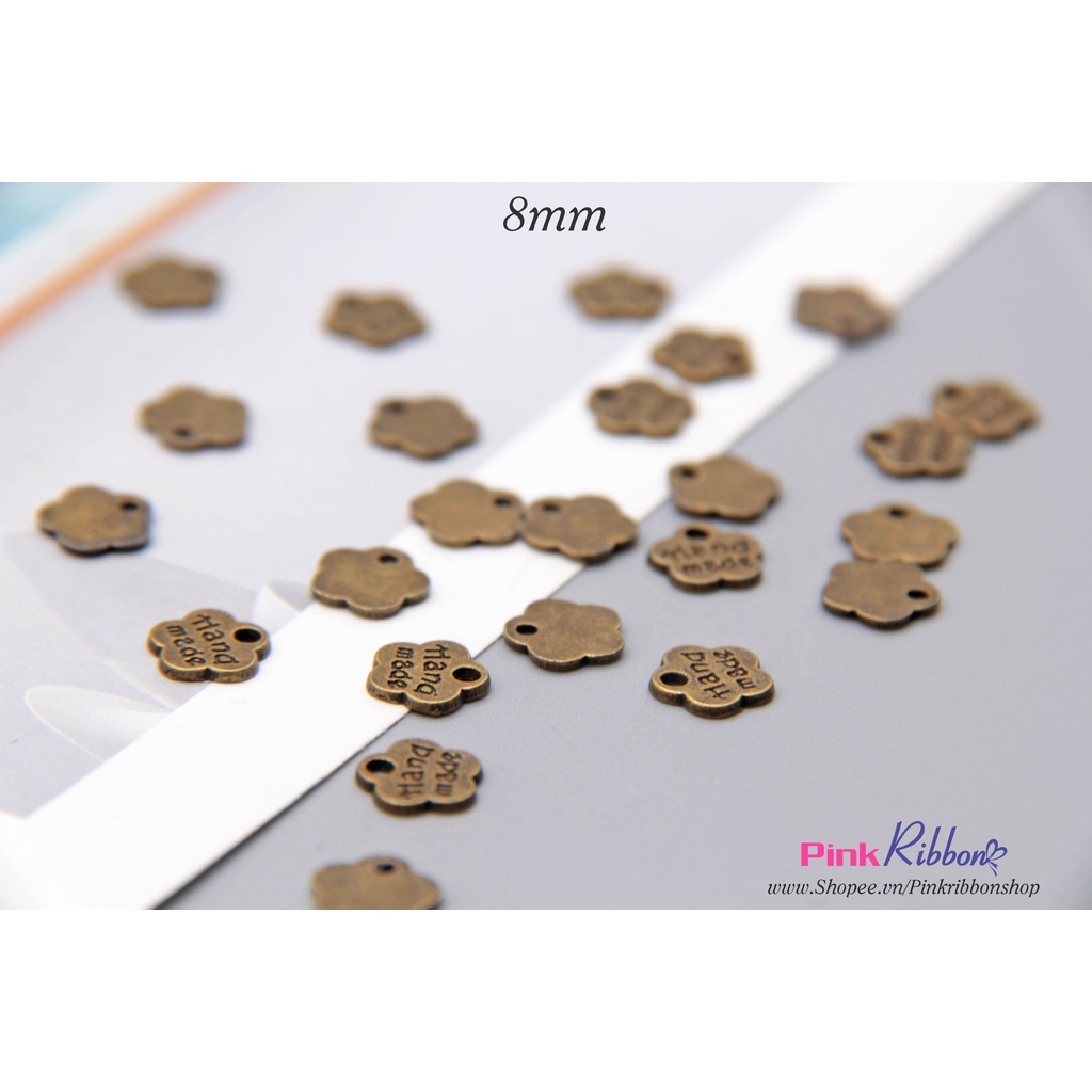 SET 5C - Bảng chữ handmade hoa 1cm màu đồng