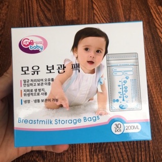 Hộp 30 túi trữ sữa GB Baby 200ml