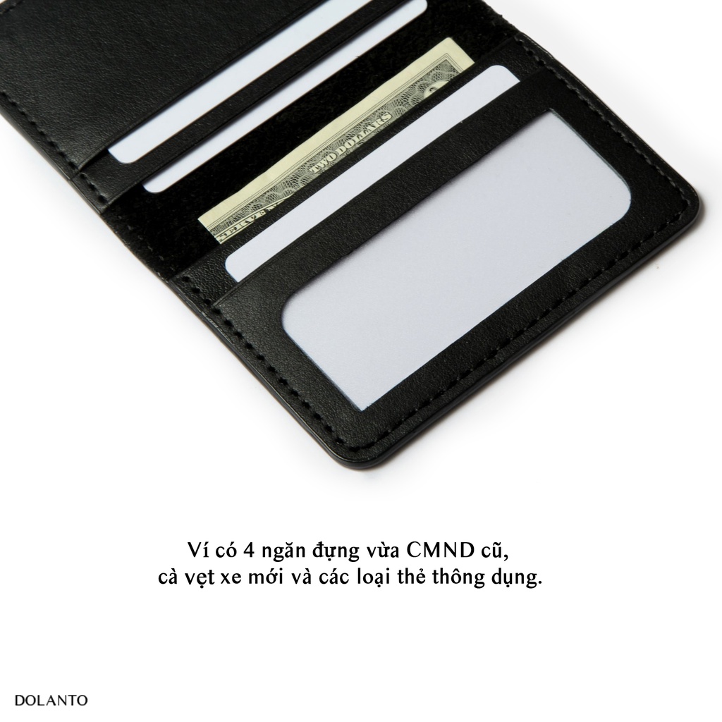 VÍ ĐỰNG THẺ MINI Cardholder FEATHERS Da Thật Nhập Khẩu Cao Cấp Unisex Thương Hiệu DOLANTO