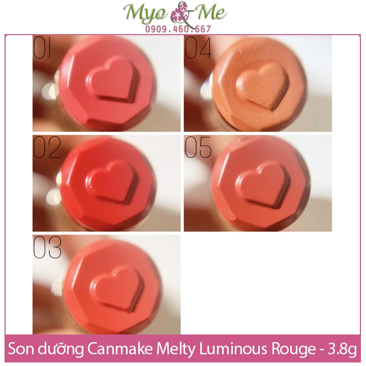 Son dưỡng môi có màu Canmake Melty Luminous Rouge Nhật Bản - 3.8g