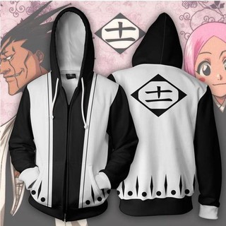 Áo thun mũ trùm đầu hóa trang nhân vật kenpachi zaraki Anime Bleach
