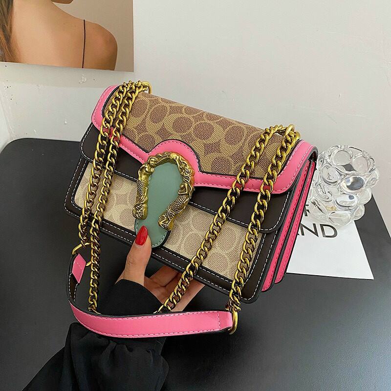 Túi xách nữ, túi đeo chéo đầu rồng phối màu mẫu mới thời trang cao cấp rẻ đẹp